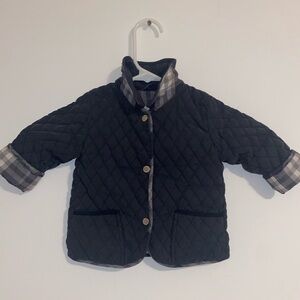 Burberry Baby Quilted Jacket 12 Months Gray color plaid